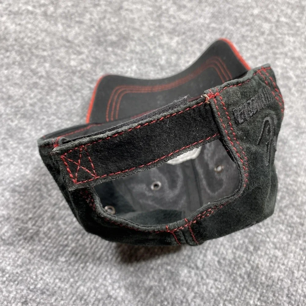 Dale Earnhardt Jr Driver Hat Cap Strap Back Black Red 8 NASCAR Racing Leather